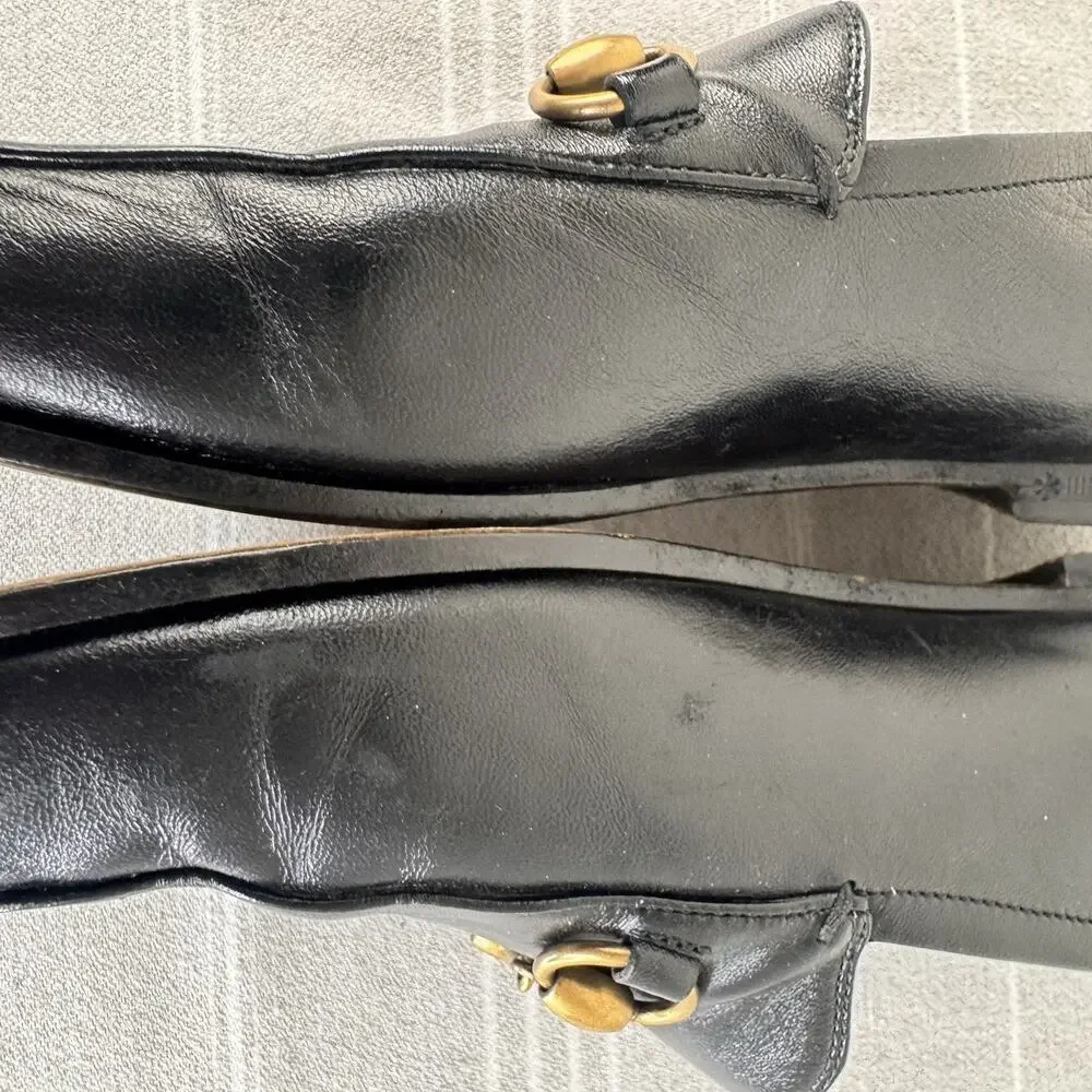 Gucci Brixton Horsebit Leather Loafers Slip On Slipper Preppy Luxury Black 8/8.5